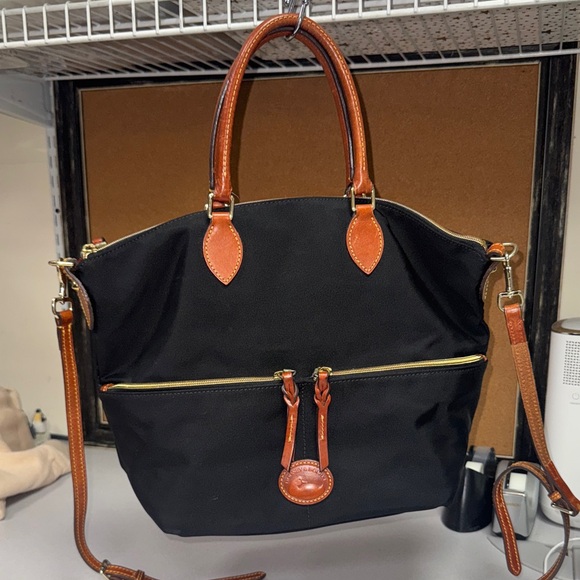 Dooney & Bourke Black Nylon Satchel/Tote - Picture 1 of 4